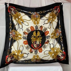 vintage Felix Buhler silk scarf 34x34